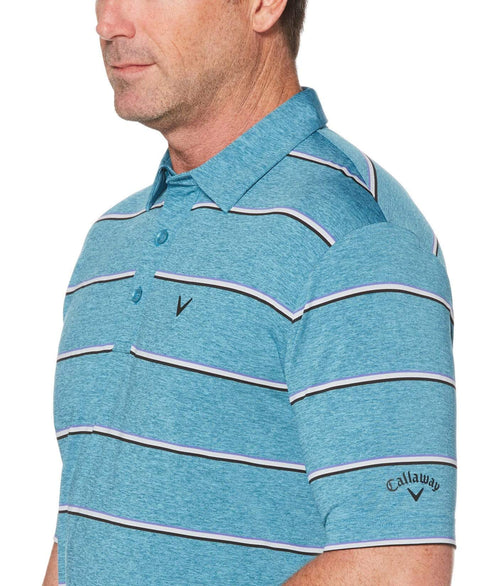 Mens Cooling Roadmap Stripe Polo with Chevron Polos