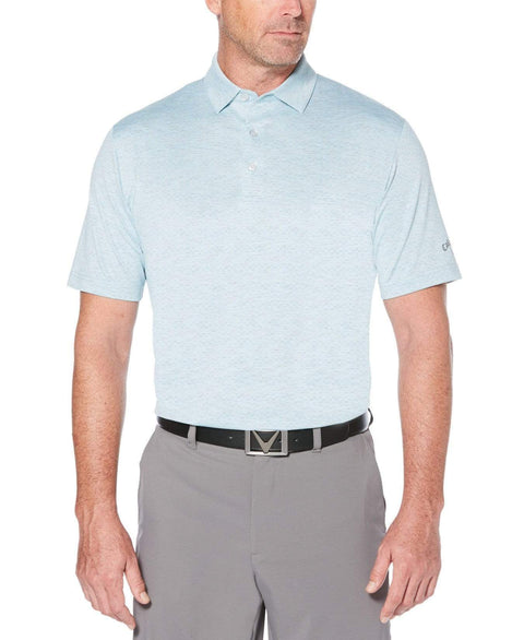 Mens Cooling Space Dye Jacquard Polo Polos Pearl Blue / S