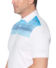 Mens Cooling Textured Modern Print Polo Polos