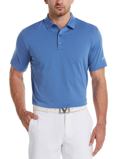 Mens Core Soft Micro-Striped Polo-Polos-Bright Cobalt-XXXL-Callaway Apparel