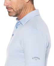 Mens Core Soft Micro-Striped Polo Polos Chambray / XXXL