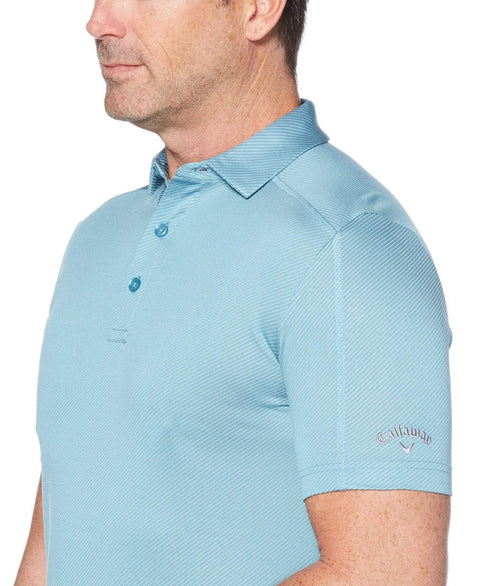 Mens Denim Jacquard Polo Polos