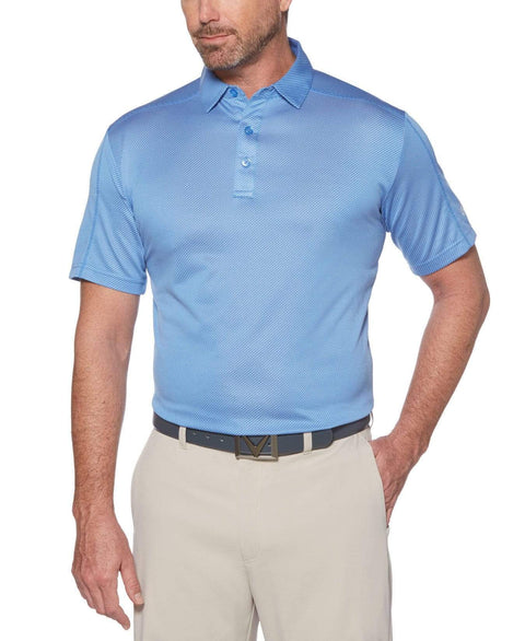 Mens Denim Jacquard Polo Polos Marina / L