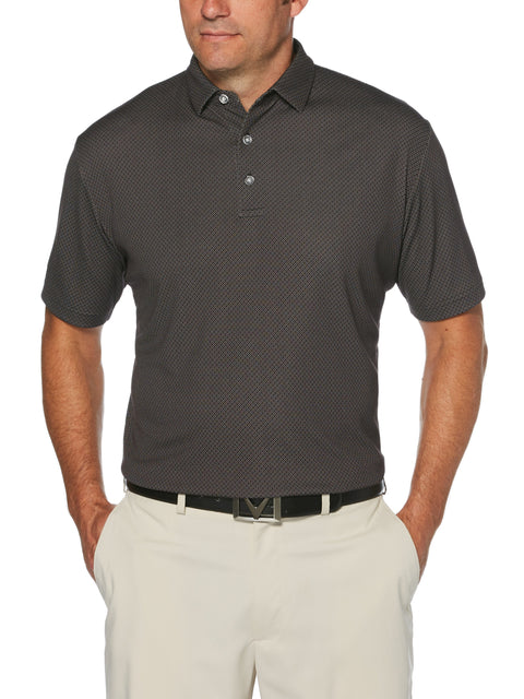 Mens Diamond Jacquard Polo (Black) 