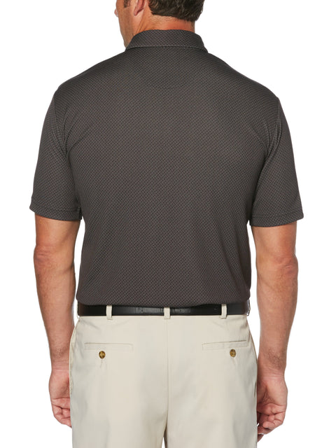 Mens Diamond Jacquard Polo (Black) 