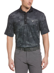 Digital Camo Print Golf Polo (Caviar) 