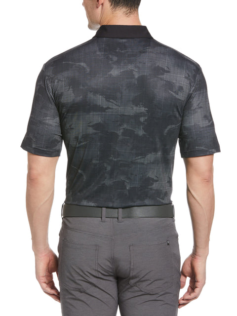 Digital Camo Print Golf Polo (Caviar) 