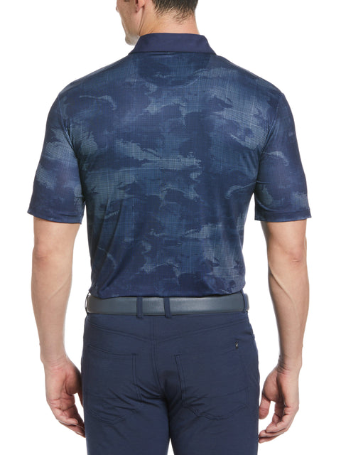 Digital Camo Print Golf Polo (Peacoat) 