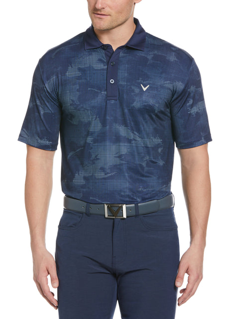 Digital Camo Print Golf Polo (Peacoat) 