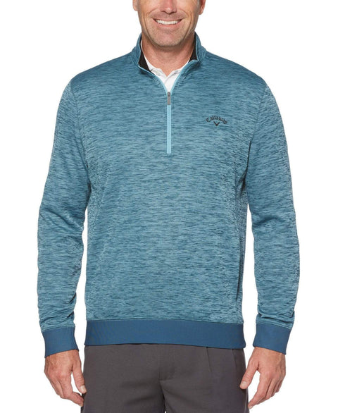 Mens Dual Action 1/2 Zip Pullover Jackets Blue Coral Heather / L