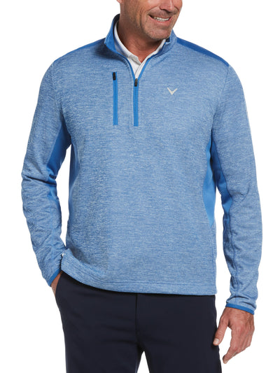 Mens Dual Action Aquapel Block Swing Tech 1/4 Zip Pullover-Jackets-Light Moody Bl Heathr-L-Callaway