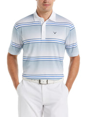 Energized Stripe Golf Polo (Bright White) 