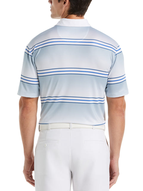 Energized Stripe Golf Polo (Bright White) 