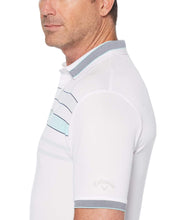 Mens Engineered Chest Stripe Polo Polos