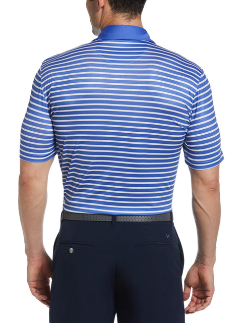 Engineered Gradient Stripe Golf Polo (Amparo Blue) 