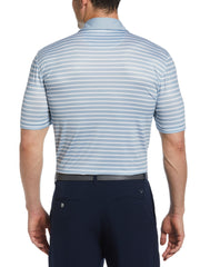 Engineered Gradient Stripe Golf Polo (Bright White) 