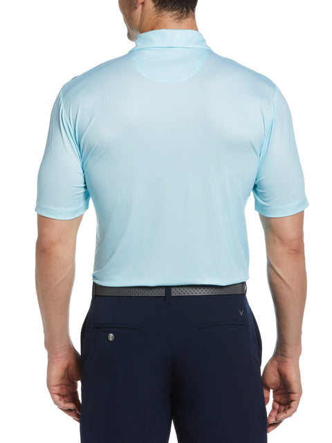 Engineered Resort Chest Stripe Golf Polo (Santorini Blue) 