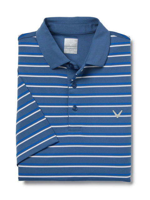 Feeder Stripe Golf Polo (Blue Horizon) 