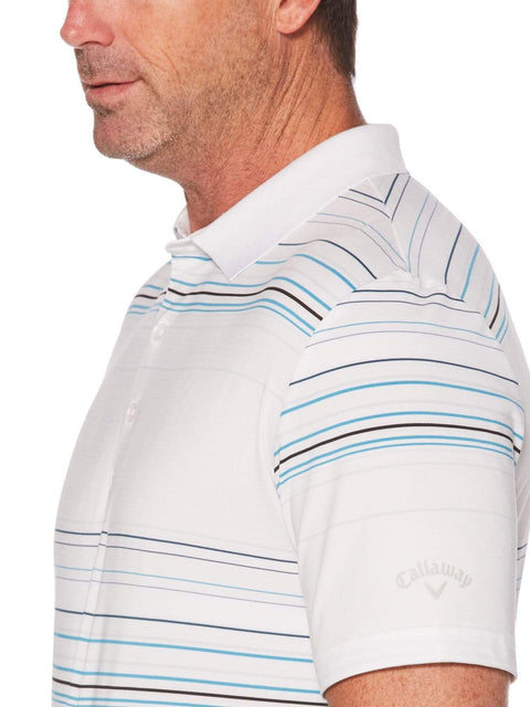 Mens Fine Line Roadmap Stripe Polo-Polos-Bright White-L-Callaway