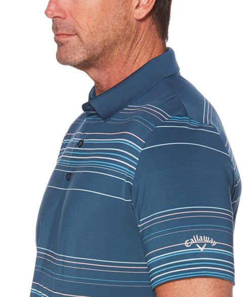 Mens Fine Line Roadmap Stripe Polo Polos