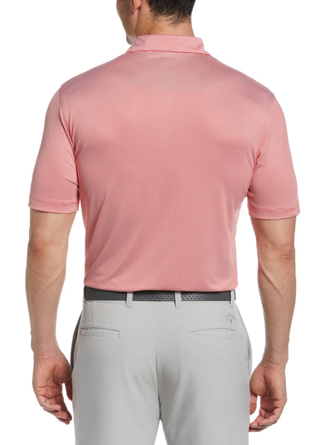 Fine Line Stripe Golf Polo (Teaberry) 