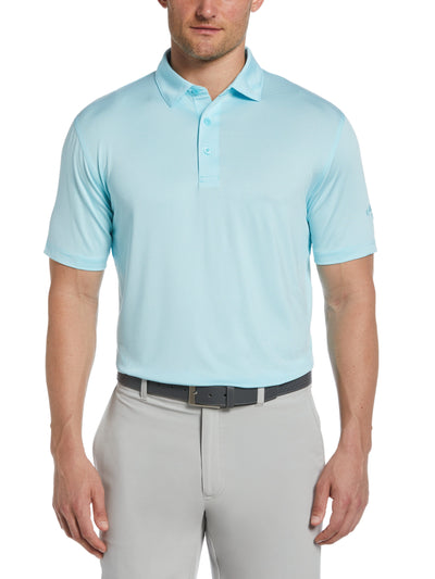 Fine Line Stripe Golf Polo (Santorini Blue) 