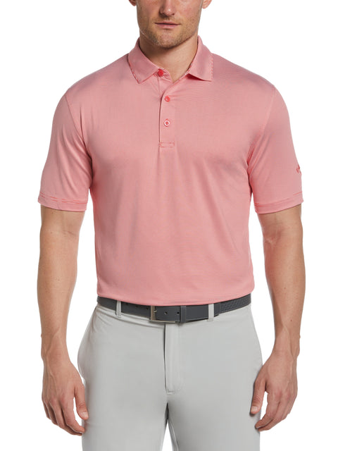 Fine Line Stripe Golf Polo (Teaberry) 