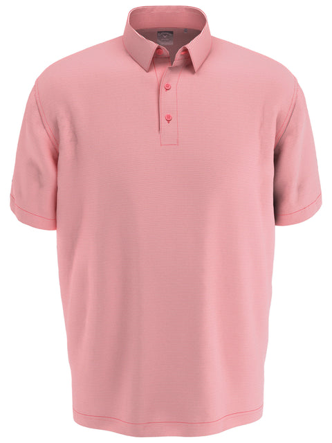 Mens Yarn Dyed Stripe Polo-Polos-Sunkist Coral-M-Callaway