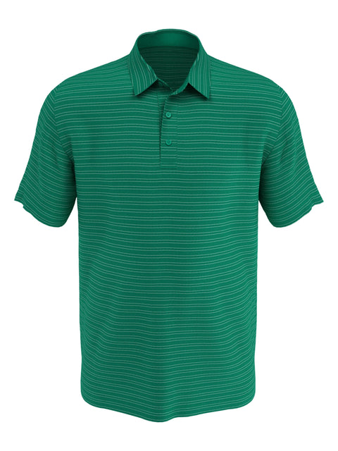 Mens Fine Line Ventilated Stripe Golf Polo Shirt-Polos-Golf Green-XL-Callaway