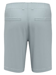 Flat Front Mini Texture Print Golf Short (Bright White) 