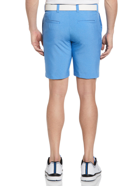 Flat Front Novelty Print Golf Short (Magnetic Blue) 