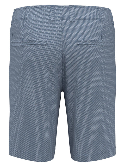 Flat Front Novelty Print Golf Short (Blue Horizon) 