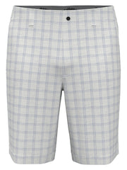 Flat Front Sun-Worn Texture Print Golf Short (Bright White) 