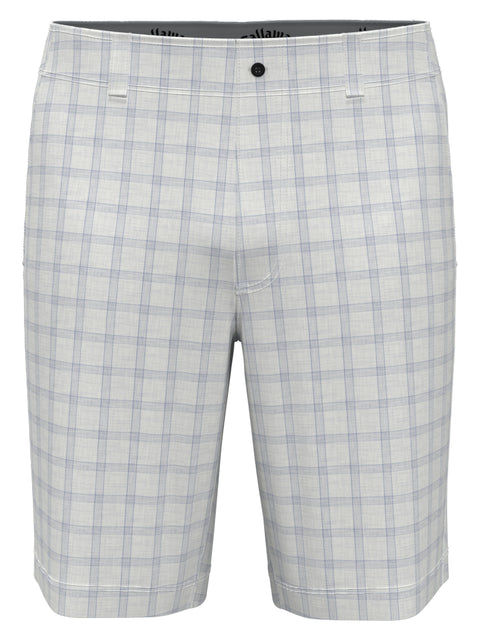 Flat Front Sun-Worn Texture Print Golf Short (Bright White) 