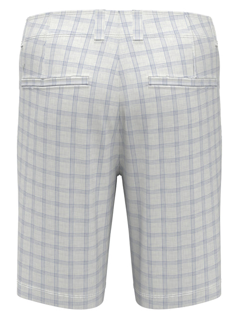 Flat Front Sun-Worn Texture Print Golf Short (Bright White) 