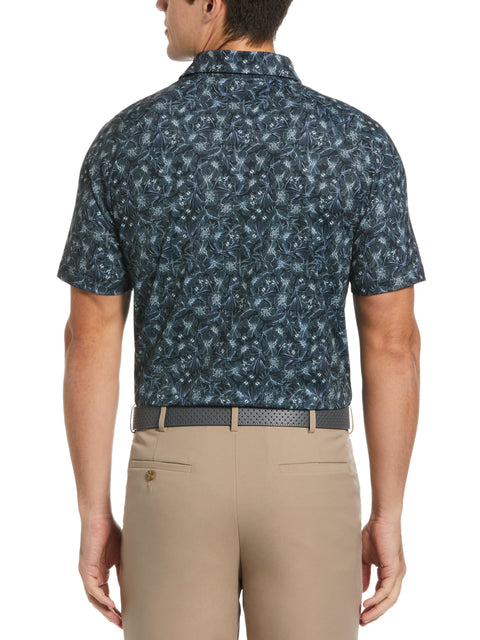 Full Floral Print Polo (Caviar) 