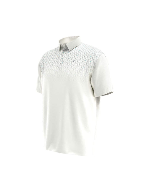 Mens Geo Print Polo Polos