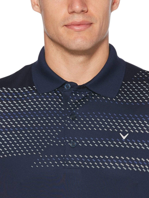 Mens Geo Print Polo Polos