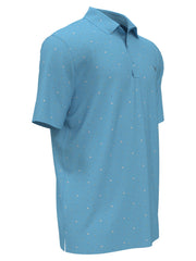 Golf Print Golf Polo (Blue Grotto) 