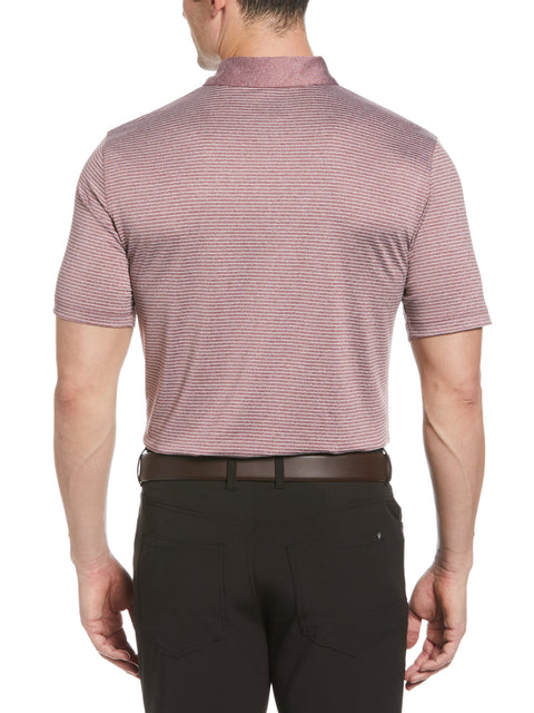 Heather Micro Stripe Golf Polo (Rhododendron Htr) 