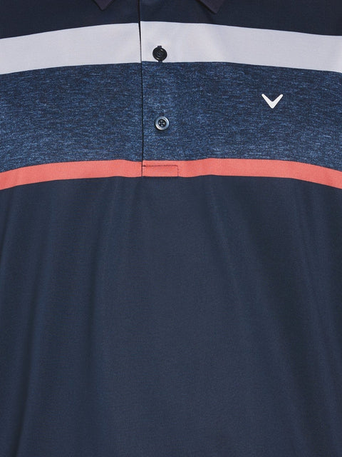 Mens Heather Texture Chest Block Polo-Polos-Callaway