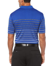 Mens Heathered Stripe Polo Polos