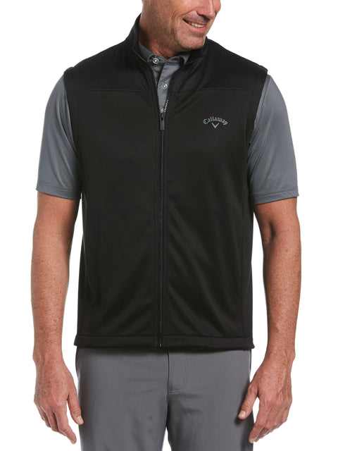 Mens High Gauge Fleece Zippered Golf Vest-Jackets-Caviar-S-Callaway