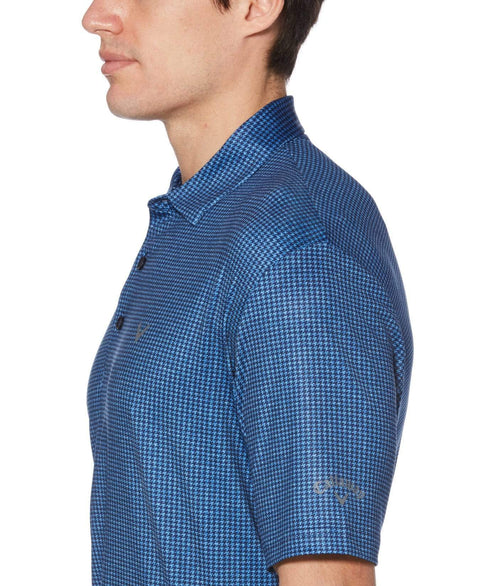 Mens Houndstooth Printed Polo Polos