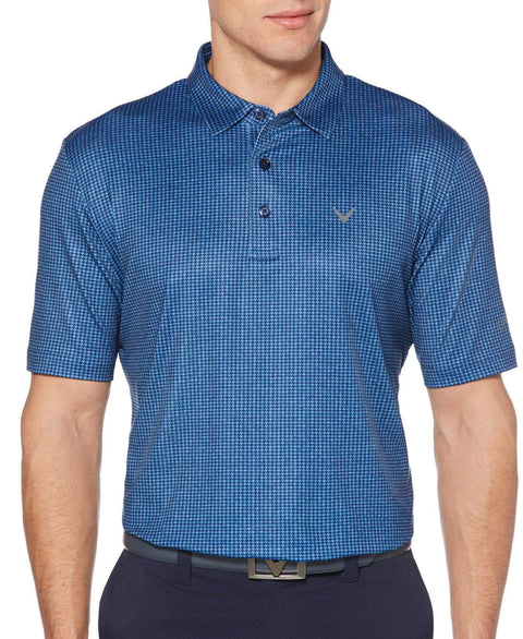 Mens Houndstooth Printed Polo Polos