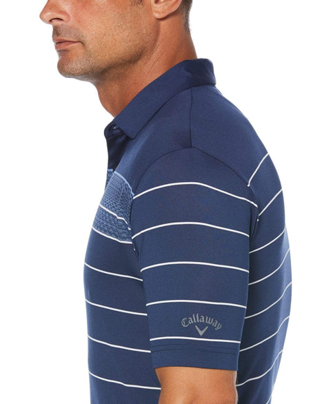 Mens Jacquard Stripe Polo Polos