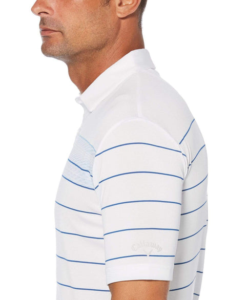 Mens Jacquard Stripe Polo Polos