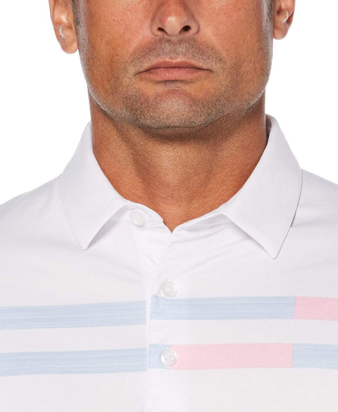 Mens Linear Printed Polo Polos