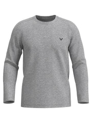 Mens Long Sleeve Heather Crew-Polos-Light Grey Htr-XXXL-Callaway