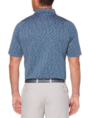 Mens Marled Jacquard Polo Polos